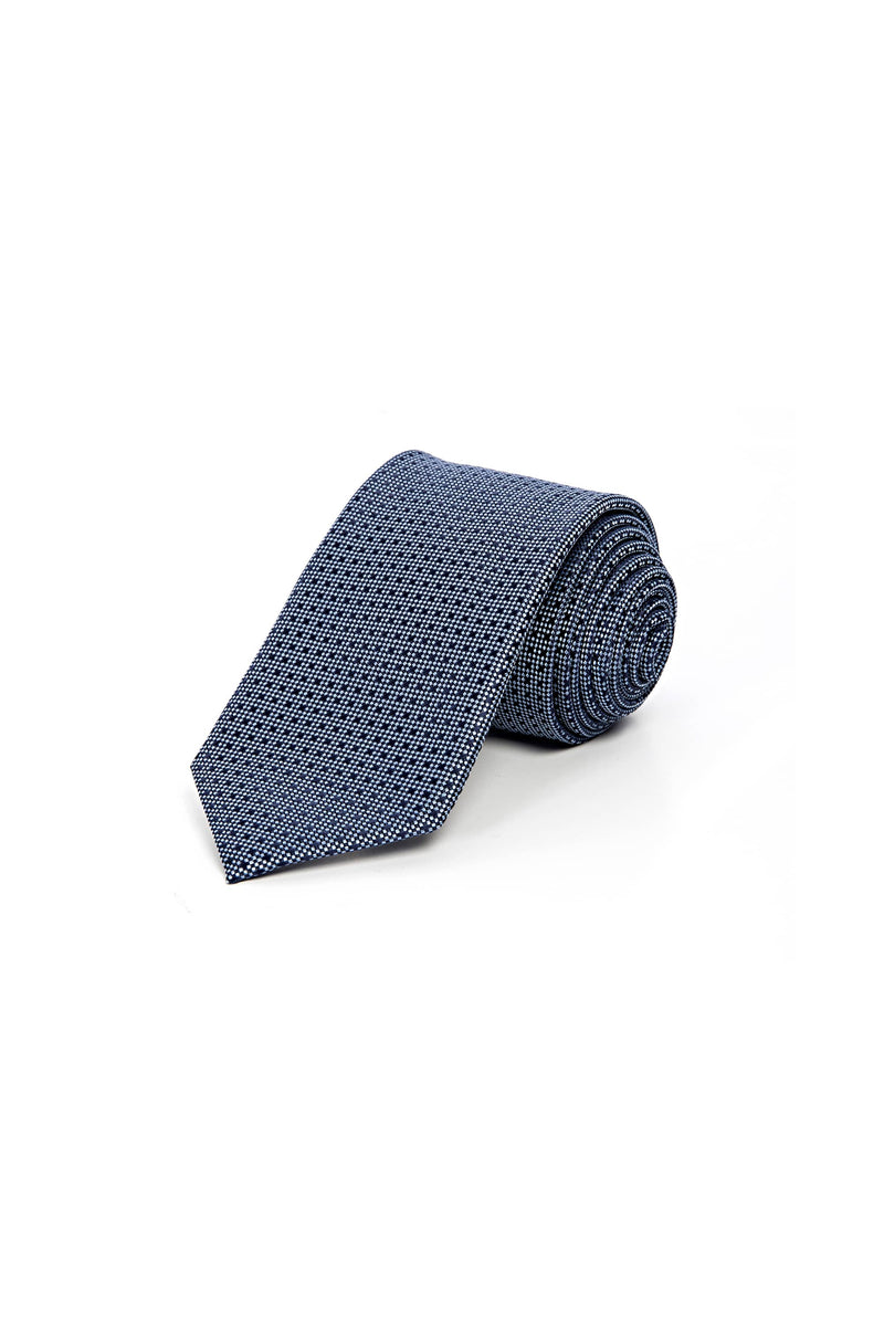 Romano Botta Navy Silver Silk Touch Tie