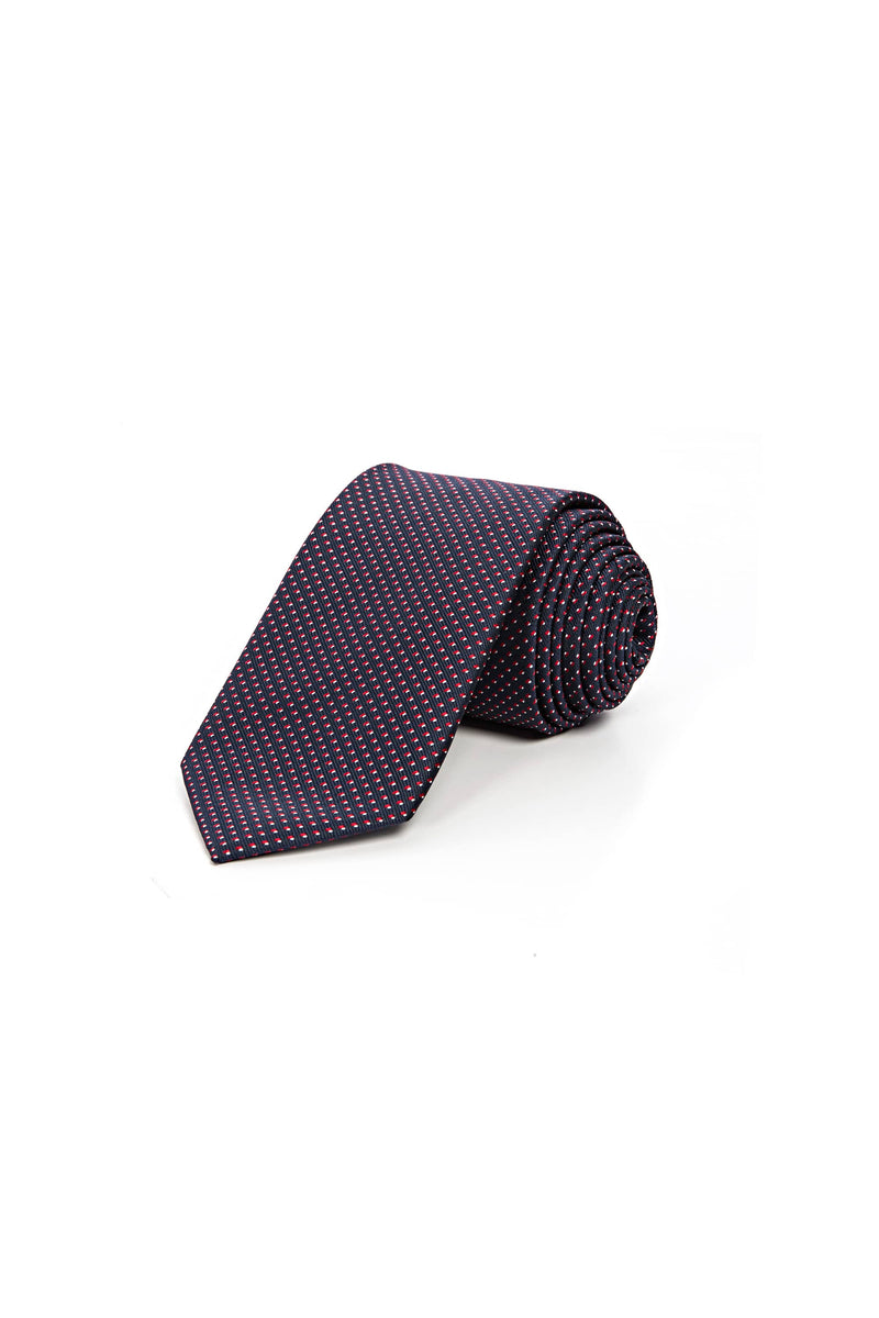 Romano Botta Dotted Bordeaux-Navy Silk Touch Tie