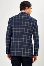 Romano Botta Navy Plaid Blazer