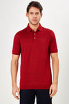 Romano Botta Short Sleeve Bordeaux Cotton Polo T-shirt