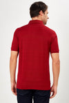 Romano Botta Short Sleeve Bordeaux Cotton Polo T-shirt