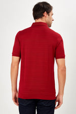 Romano Botta Short Sleeve Bordeaux Cotton Polo T-shirt