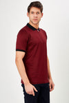 Romano Botta Short Sleeve Bordeaux Polo T-shirt