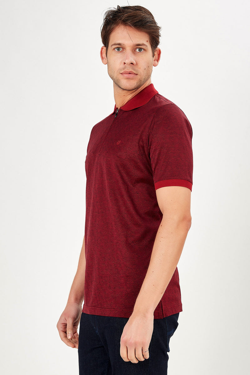 Romano Botta Short Sleeve Bordeaux Polo T-shirt