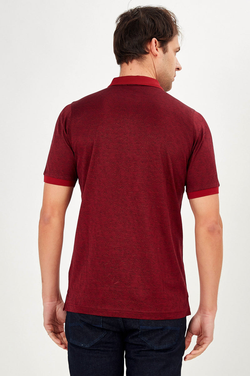 Romano Botta Short Sleeve Bordeaux Polo T-shirt