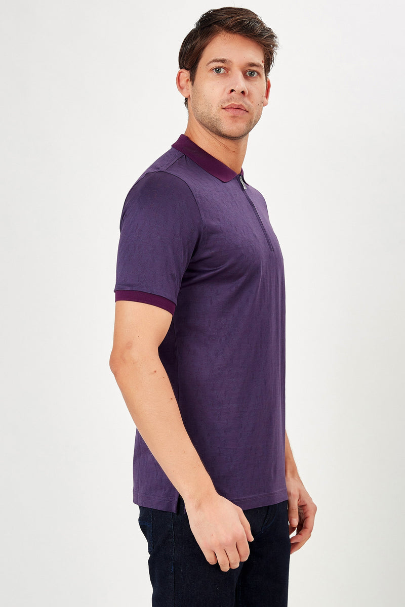 Romano Botta Short Sleeve Bordeaux Polo T-shirt