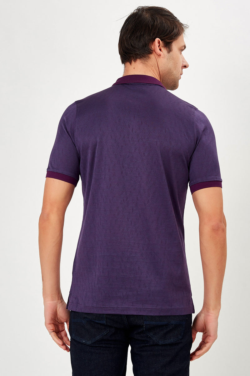 Romano Botta Short Sleeve Bordeaux Polo T-shirt