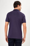 Romano Botta Short Sleeve Dark Purple Pocket Polo T-shirt