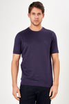 Romano Botta Short Sleeve Purple Crew Neck T-shirt