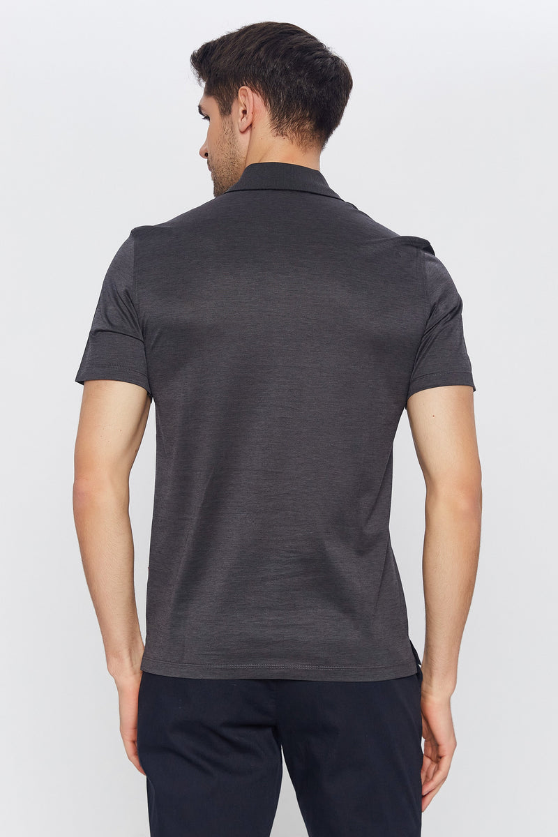 Romano Botta Short Sleeve Dark Antracite Polo T-shirt