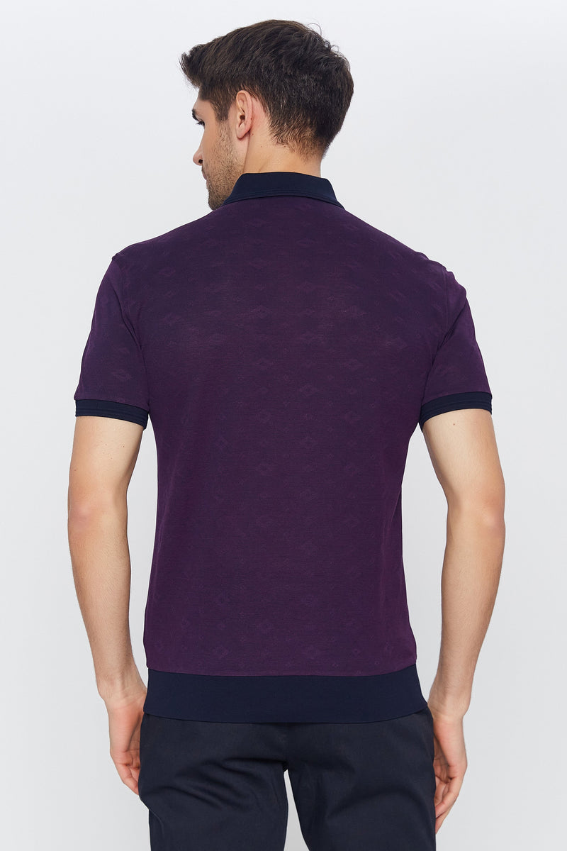 Romano Botta Short Sleeve Black-Ecru Polo T-shirt
