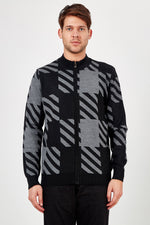 Romano Botta Black Wool Cardigan