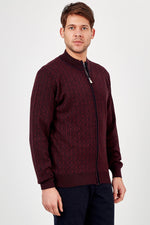 Romano Botta Bordeaux Wool Cardigan