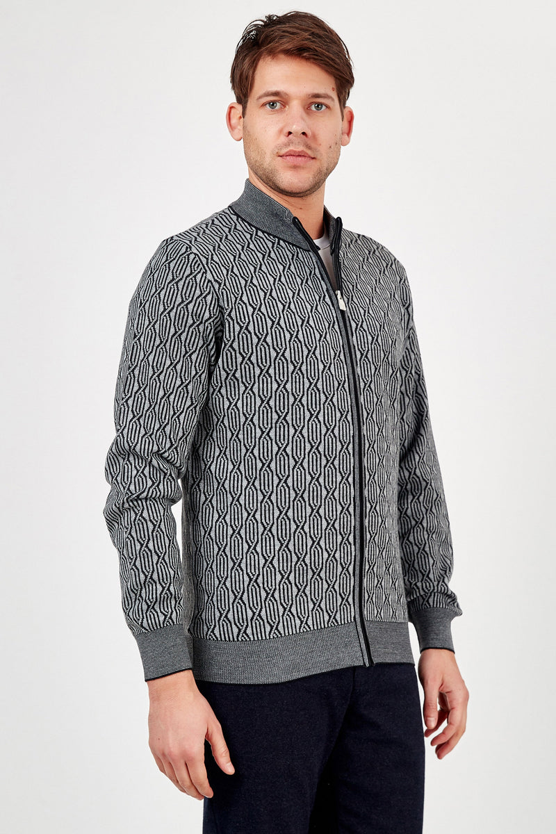 Romano Botta Bordeaux Wool Cardigan