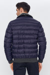 Romano Botta Navy Shearling Collar Coat